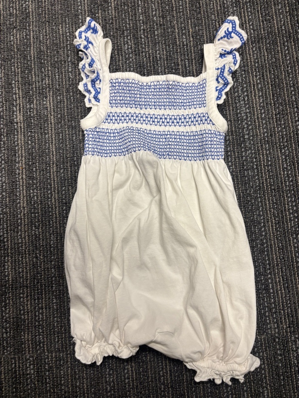 Ralph Lauren summer bubble outfit with Blue Stripe Smocking 18mo